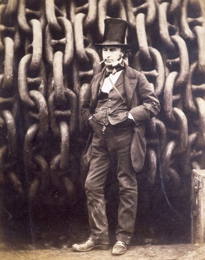 Isambard Kingdom Brunel e le catene di lancio del Great Eastern da Robert Howlett